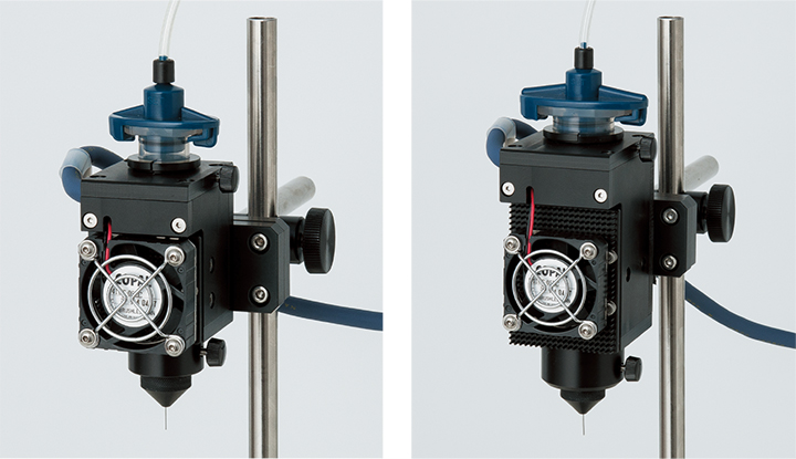 シリンジシステム用温調ブロック（10ccと30cc）