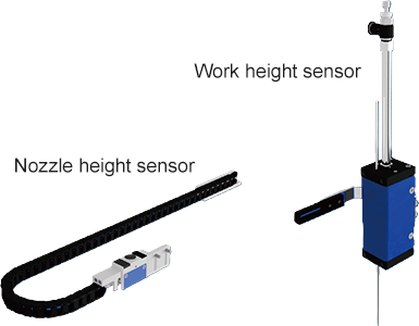 液液剤塗布の高さを均一に保持するセンサーオプション