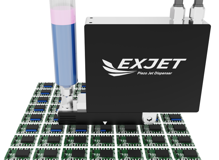 EXJETの基板上へのパターン塗布（微小量）