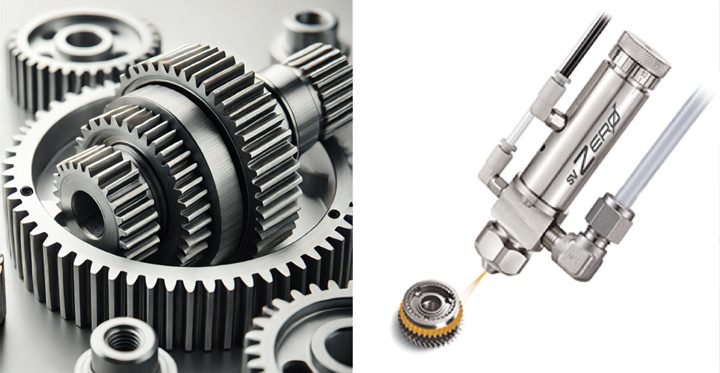 自動車部品のギア・駆動機構部への高粘度グリススプレー塗布