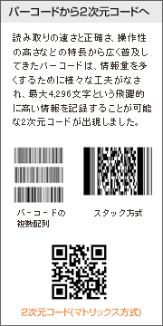 バーコードから２次元コードへ